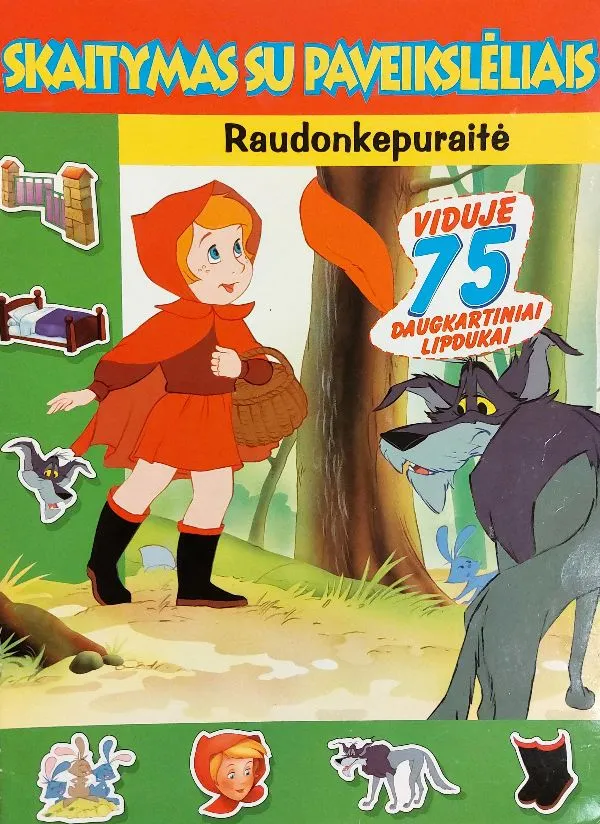 Skaitymas su paveikslėliais. Raudonkepuraitė