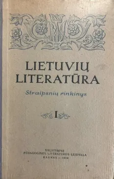 Lietuvių literatūra. Straipsnių rinkinys. I dalis