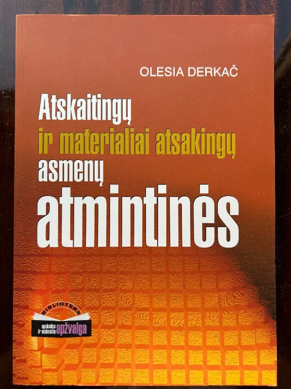 Atskaitingų ir materialiai atsakingų asmenų atmintinės