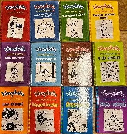 Jeff Kinney – Nevykėlio dienoraštis (12 knygų komplektas)