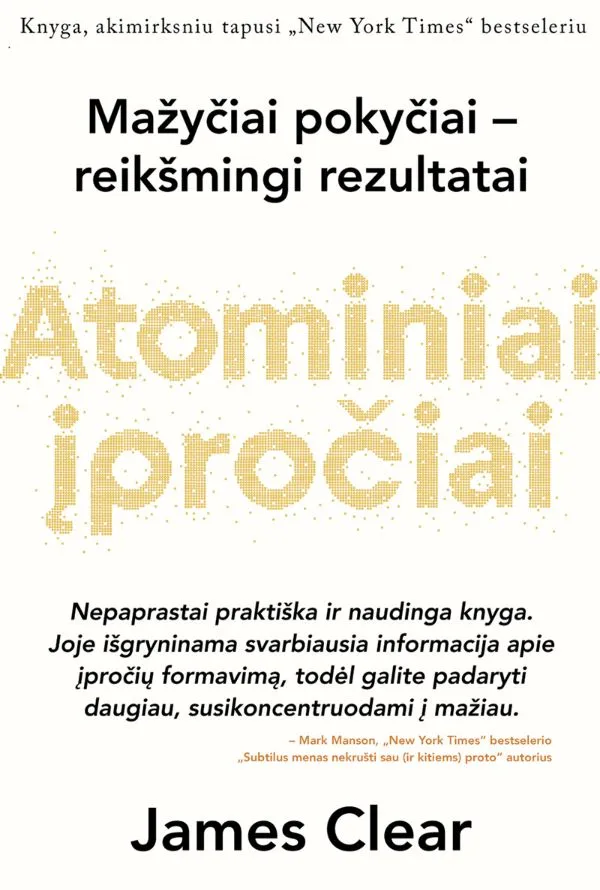 ATOMINIAI ĮPROČIAI. Lengvas ir patikrintas būdas išsiugdyti gerus įpročius ir nu