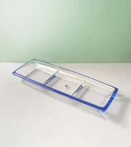Serviravimo lėkštė su skyreliais, 15x41cm, Walther Glas