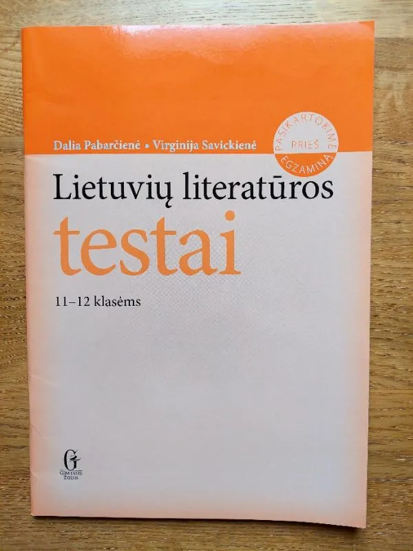 Lietuvių literatūros testai 11-12 klasėms