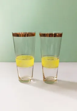 Vintažinės stiklinės, 300ml, 2vnt., Mid Century Modern