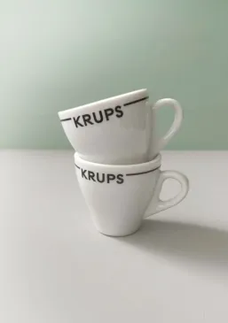 KRUPS espresso porcelianiniai puodeliiai 50–60 ml, 2vnt.