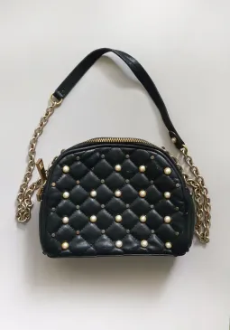 Zara dygsniuota rankinė per petį, su perlais, 20x17 cm