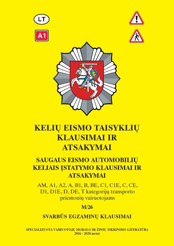 Kelių eismo taisyklių klausimai ir atsakymai M/26