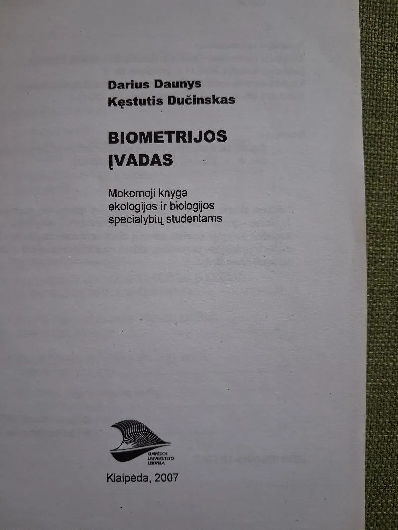 Biometrijos įvadas